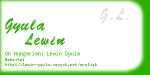 gyula lewin business card